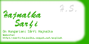 hajnalka sarfi business card