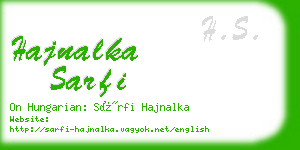 hajnalka sarfi business card